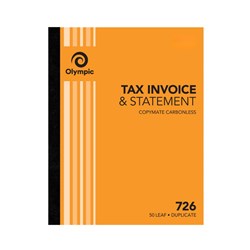 OLYMPIC INV/STAT BOOK 726 DUP 50L 250 X 200