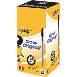 BIC CRISTAL XTRA LIFE B/50 BLK BOX 50 BLACK