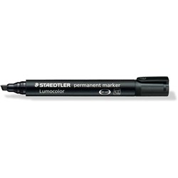 STAEDTLER 350 DRYSAFE BLACK PERMANENT MARKERS CHISEL 3509