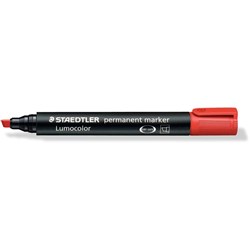 STAEDTLER 350 DRYSAFE RED PERMANENT MARKERS  3502 CHISEL