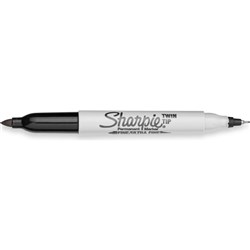 SHARPIE MARKER TWIN TIP BLACK PERMANENT