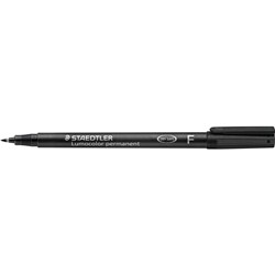 STAEDTLER 318 LUMOCOLOUR OHP PENS PERMANENT FINE .6MM BLACK