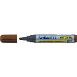 ARTLINE 577 DRYSAFE BULLET WHITEBOARD MARKERS BROWN