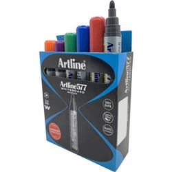 ARTLINE 577 BULLET WHITEBOARD MARKER ASSORTED COLOURS BOX OF 12