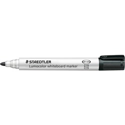 STAEDTLER 351 LUMOCOLOR BLACK WHITEBOARD MARKER BULLET TIP BLACK