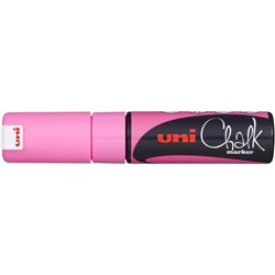 UNIBALL CHALK MARKER CHISEL TIP FLURO PINK