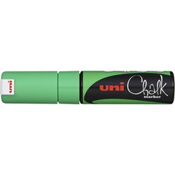UNIBALL CHALK MARKER CHISEL GR TIP 8MM FLURO GREEN