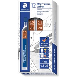 STAEDLER MARS MICRO LEADS 0.5 2B pencil pacer lead refil