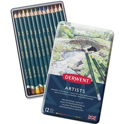 DERWENT ARTIST PENCILS TIN 12 R32081