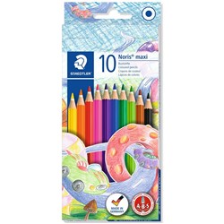 STAEDTLER MAXI LEARNERS PENCIL ASSORTED COLOURED PENCILS PK10 BTS