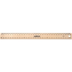 CELCO RULER WOODEN 30 CM HOLE IN END