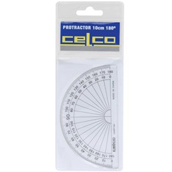 PROTRACTOR CLEAR 10cm 180 DEGREE WLTC104 RETAIL HANGSELL PACK