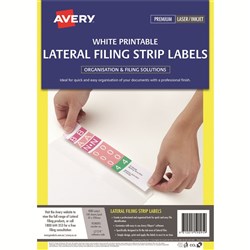 AVERY LATERAL FILING LABELS 4 PER SHEET L7174