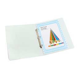 BINDER INSERT A3 PORTRAIT MARBIG PVC ENVIRO 4D 50MM WHITE RING BINDER