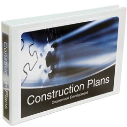 BINDER INSERT A3 LANDSCAPE MARBIG PVC ENVIRO 3D 32MM WHITE RING BINDER