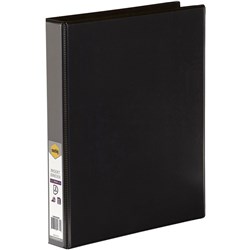 CLEARVIEW A4 2D 25MM BLACK MARBIG INSERT BINDER FOLDER RING BINDER