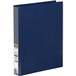 CLEARVIEW A4 2D 25MM BLUE MARBIG INSERT BINDER FOLDER RING BINDER