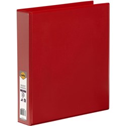 CLEARVIEW A4 4D 38MM RED MARBIG INSERT BINDER FOLDER RING BINDER