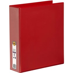 CLEARVIEW A4 4D 50MM RED MARBIG INSERT BINDER FOLDER RING BINDER