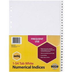 INDICES A4 PP 1-54 WHITE MARBIG
