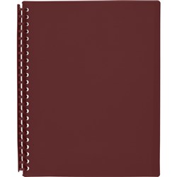 MARBIG REFILLABLE DISPLAY BOOK A4 20 Pocket Maroon