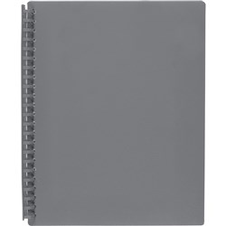 MARBIG REFILLABLE DISPLAY BOOK A4 20 Pocket Grey