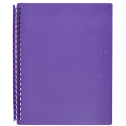MARBIG REFILLABLE DISPLAY BOOK A4 20 POCKET PURPLE
