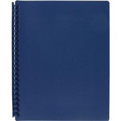 MARBIG REFILLABLE DISPLAY BOOK A4 20 POCKET DARK BLUE CVC