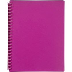 MARBIG REFILLABLE DISPLAY BOOK A4 20 POCKET PINK