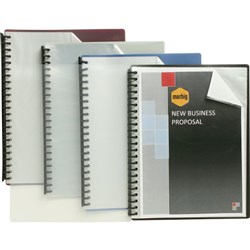 DISPLAY BOOK A4 CLEAR BLUE CLEAR FRONT MARBIG 20 POCKET
