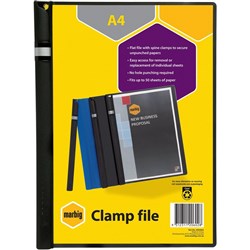 MARBIG CLAMP FILES A4 BLACK