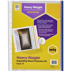 MARBIG COPYSAFE EXPANDING SHEET PROTECTORS A4 EACH
