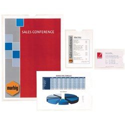 MARBIG TOP OPENING A4 CARD HOLDER 300MMX213MM PACK 10