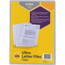 MARBIG LETTER FILE PP PK 10 CLEAR OPEN ON 2 SIDES