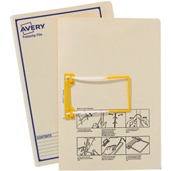 AVERY TUBECLIP FILES BUFF/BLUE 84525 ***ORDER IN MULTIPLES OF 20***