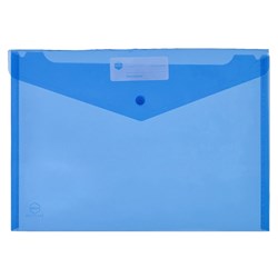 A4 PP WALLET PRESS STUD BLUE push button style 34552 BTS