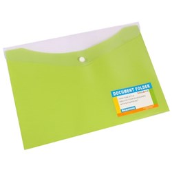 BEAUTONE DOC FOLDER LIME push button 2 pocket