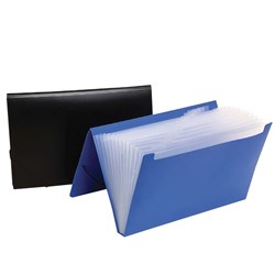 MARBIG F/CAP EXPANDING FILE BK FILE 12 Pocket Black