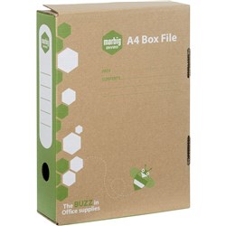 MARBIG BOX FILE A4 80MM ENVIRO 80079