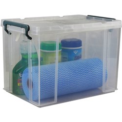 ITALPLAST 5L STACKA STORAGE Box With Lid 5L, Clear 250 (L) x 180 (W) x 140 (H)