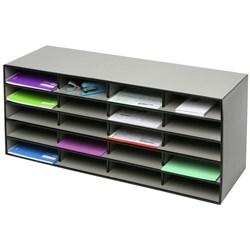 MARBIG LITERATURE SORTER 20 Comp. Grey