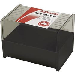 SWS CARD FILE BOXES 400 CAP 102X152MM BLACK system card  file box