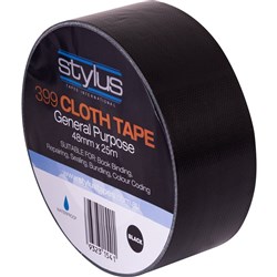 STYLUS 399 CLOTH TAPE 48x25 BK Black 48mmx25m