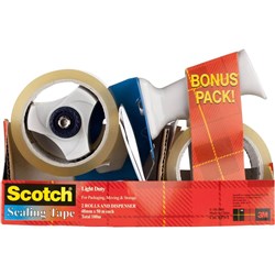 SCOTCH BPS-1 PACKING TAPE & DISPENSER VALUE PACK PISTOL GUN STYLE