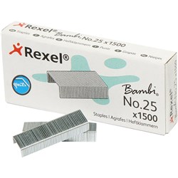 REXEL STAPLES NO.25 BAMBI BOX OF 1500