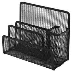 MESH METAL DESK ORGANISER BLACK