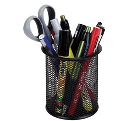 MESH METAL  PENCIL CUP BLACK