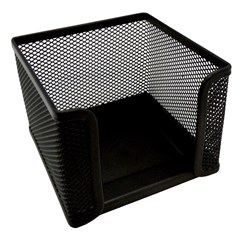 MESH METAL MEMO CUBE HOLDER BLACK