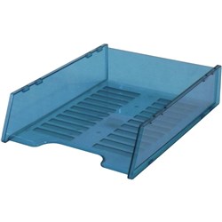 ITALPLAST DOCUMENT TRAY MULTI FIT TINTED BLUE