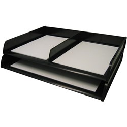 ITALPLAST A3 DOCUMENT TRAY Black - SOLD AS EACH (PICTURED AS 2 TRAYS)